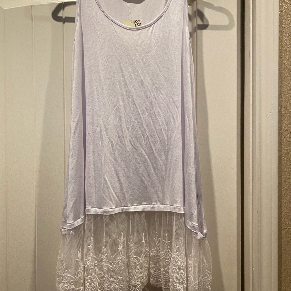 Women’s Lady’s World Blouse Extender Lace Hem Size Large NWT